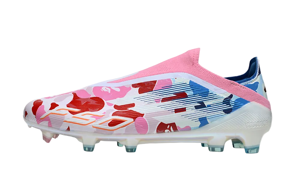 ADIDAS BAPE X Adizero F50 Laceless FG "Pink"
