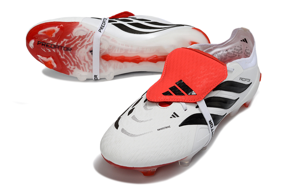 ADIDAS Predator 26 Elite Fold-over Tongue  FG  "White/Red"
