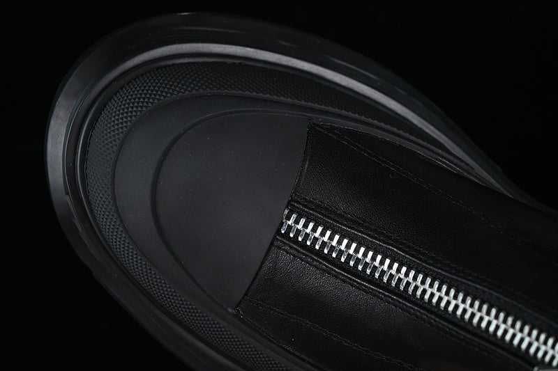 A McQ Tread Slick Leather Boots "Black"