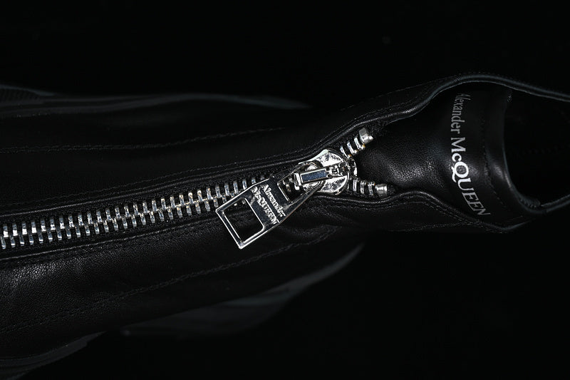 A McQ Tread Slick Leather Boots "Black"