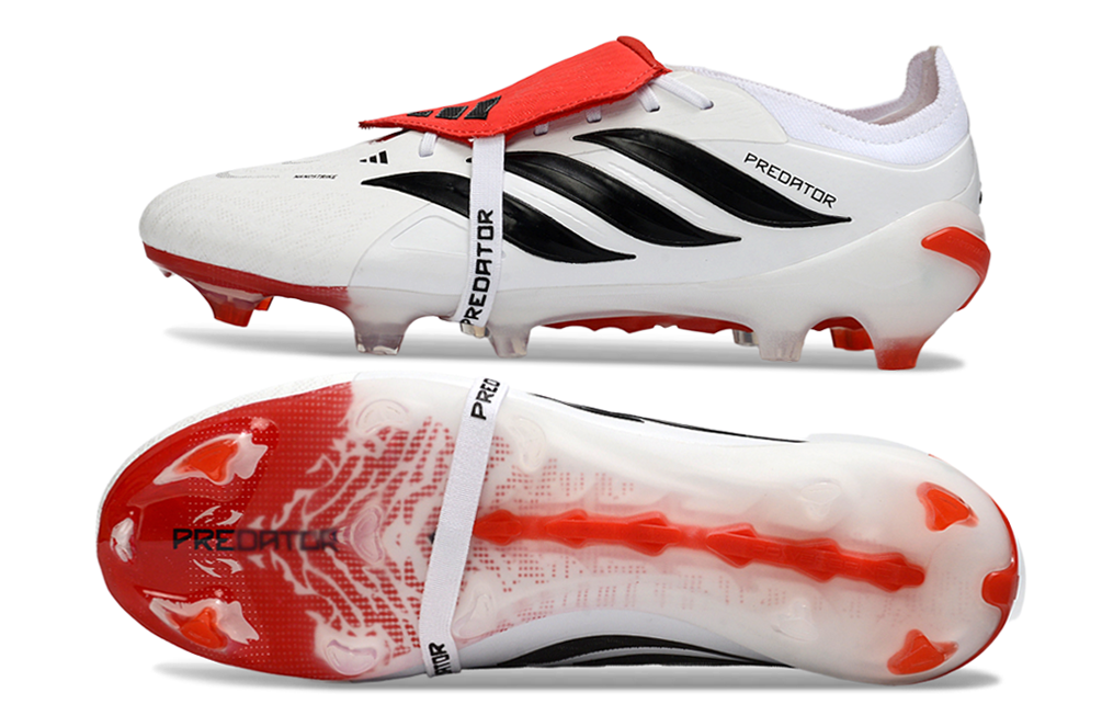 ADIDAS Predator 26 Elite Fold-over Tongue  FG  "White/Red"