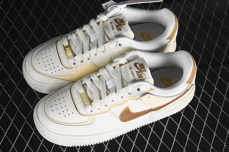 Nike Air Force 1 Shadow "White/Gold"