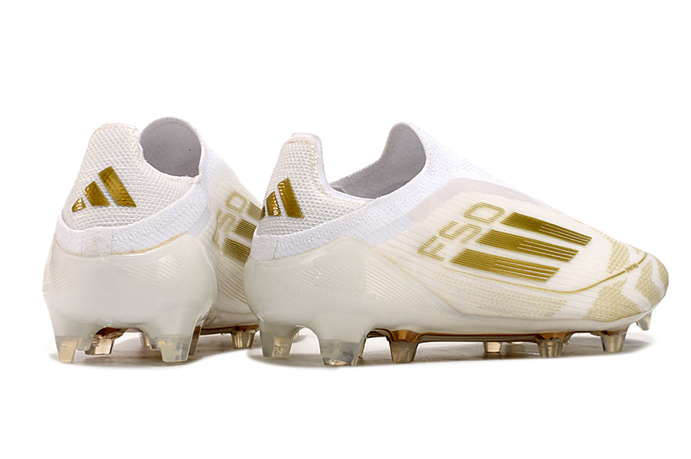 ADIDAS  F50 Elite Laceless FG "White/Gold"