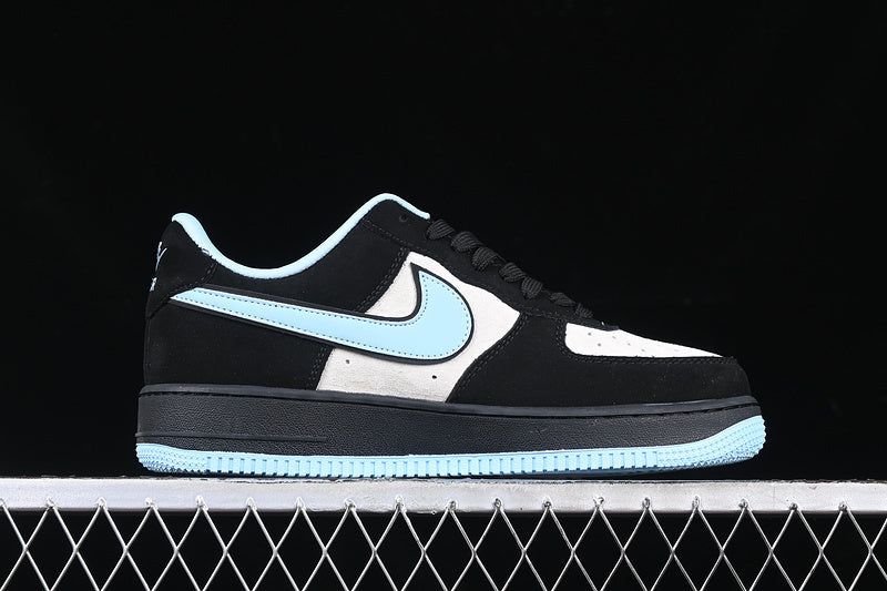 Nike Air Force 1  "Black/White/Tourquise"