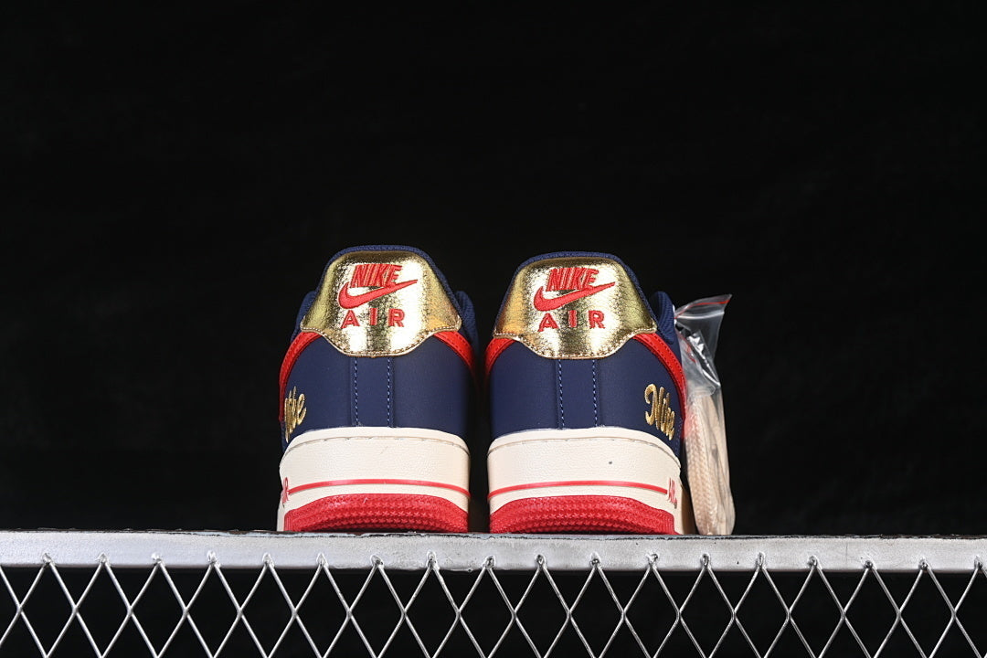 Nike Air Force 1  "Dark Blue/ Gold"