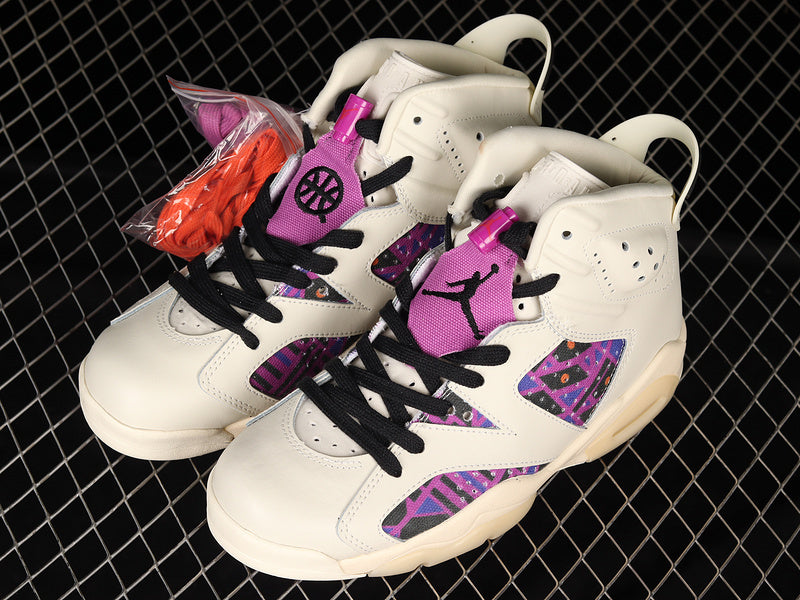 Air Jordan 6 Retro  "Quai 54 Sail Black Purple"