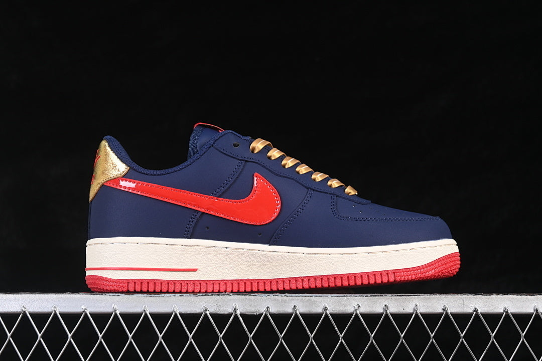 Nike Air Force 1  "Dark Blue/ Gold"