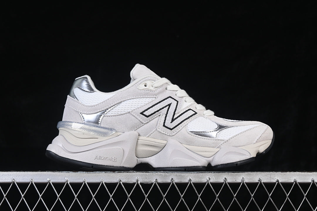 NB 9060 "White/Black/Metallic Silver"