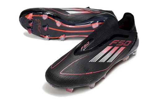 ADIDAS  F50 Elite Laceless FG "Core Black Iron Metallic Lucid"