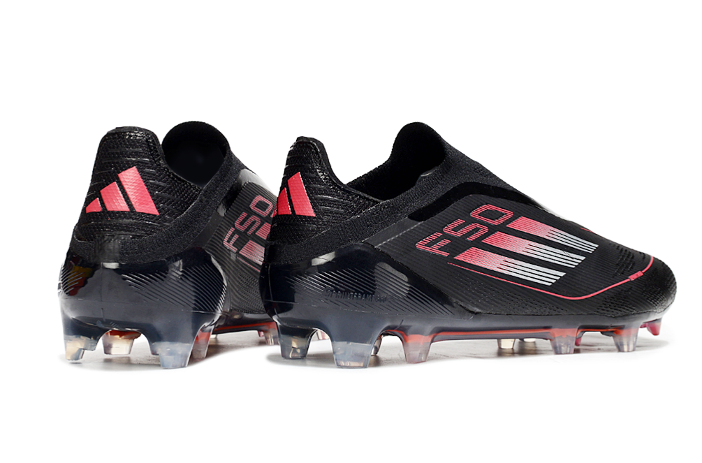 ADIDAS  F50 Elite Laceless FG "Core Black Iron Metallic Lucid"