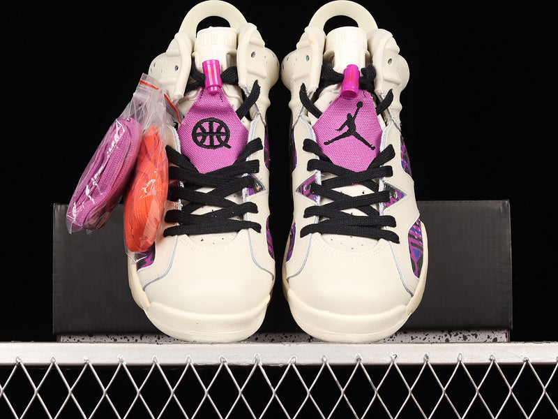 Air Jordan 6 Retro  "Quai 54 Sail Black Purple"