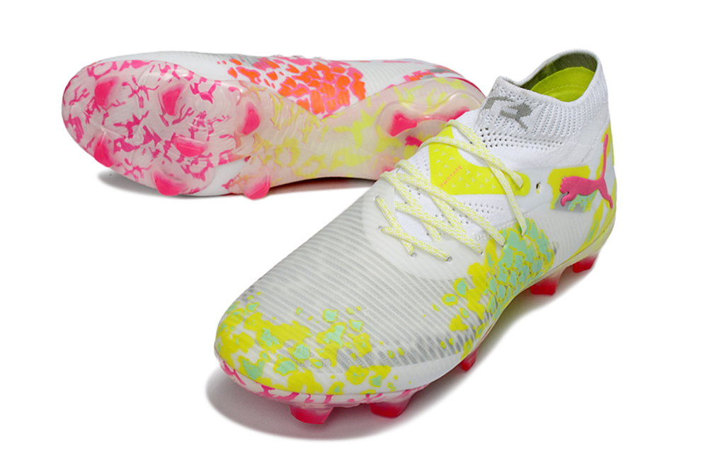 Puma Future 8 Ultimate FG "White/Pink/Glow Yellow"