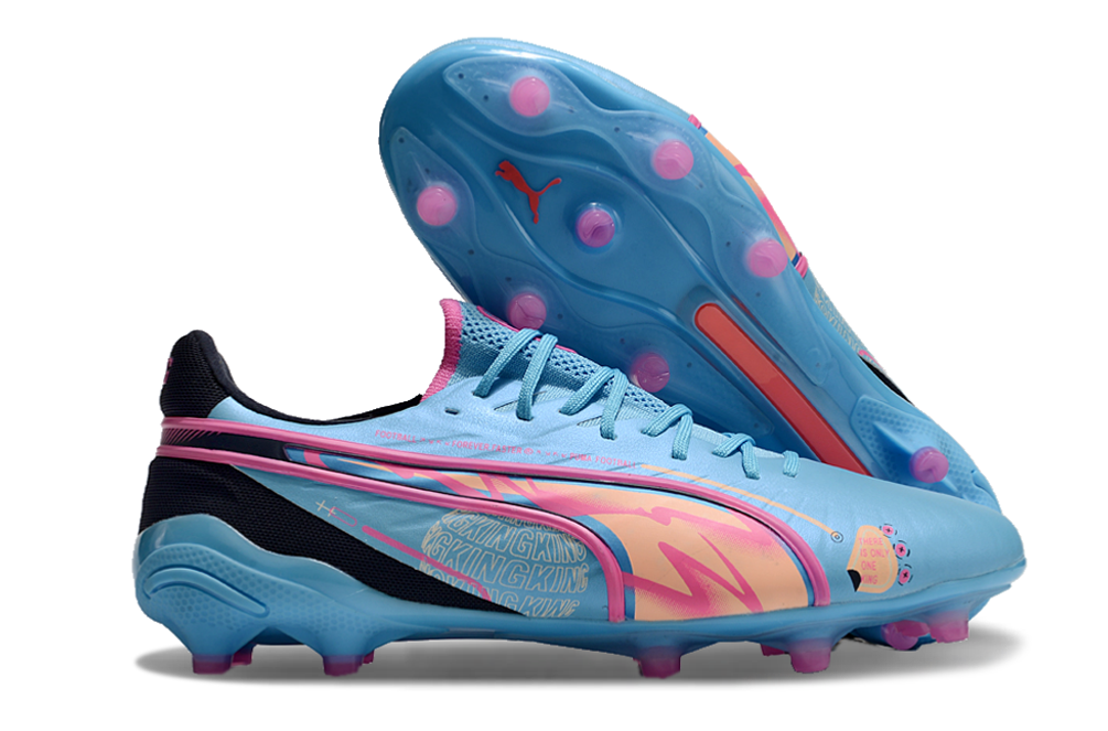 PUMA King Ultimate FG/AG "Luminous Blue/Poison Pink"