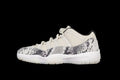 Air Jordan 11 Retro Low "Light Bone Snakeskin"