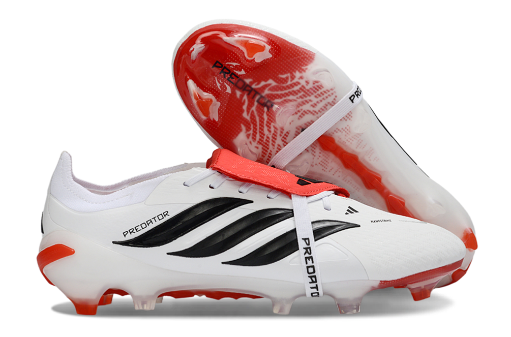 ADIDAS Predator 26 Elite Fold-over Tongue  FG  "White/Red"