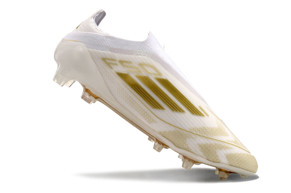 ADIDAS  F50 Elite Laceless FG "White/Gold"