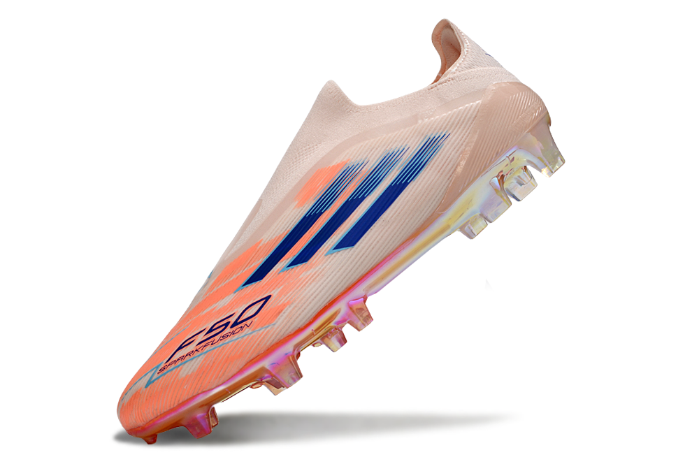ADIDAS  F50 Elite Laceless FG "Beam Orange Lucid Blue Cloud White"