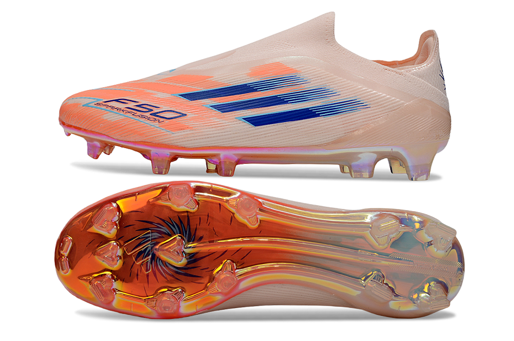 ADIDAS  F50 Elite Laceless FG "Beam Orange Lucid Blue Cloud White"