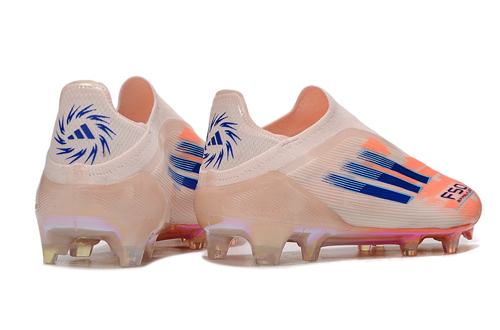 ADIDAS  F50 Elite Laceless FG "Beam Orange Lucid Blue Cloud White"