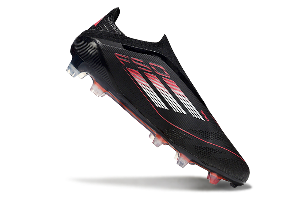 ADIDAS  F50 Elite Laceless FG "Core Black Iron Metallic Lucid"