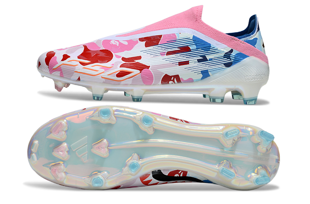 ADIDAS BAPE X Adizero F50 Laceless FG "Pink"