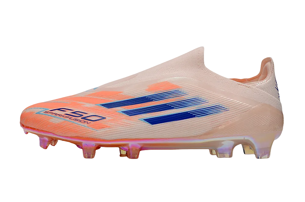 ADIDAS  F50 Elite Laceless FG "Beam Orange Lucid Blue Cloud White"