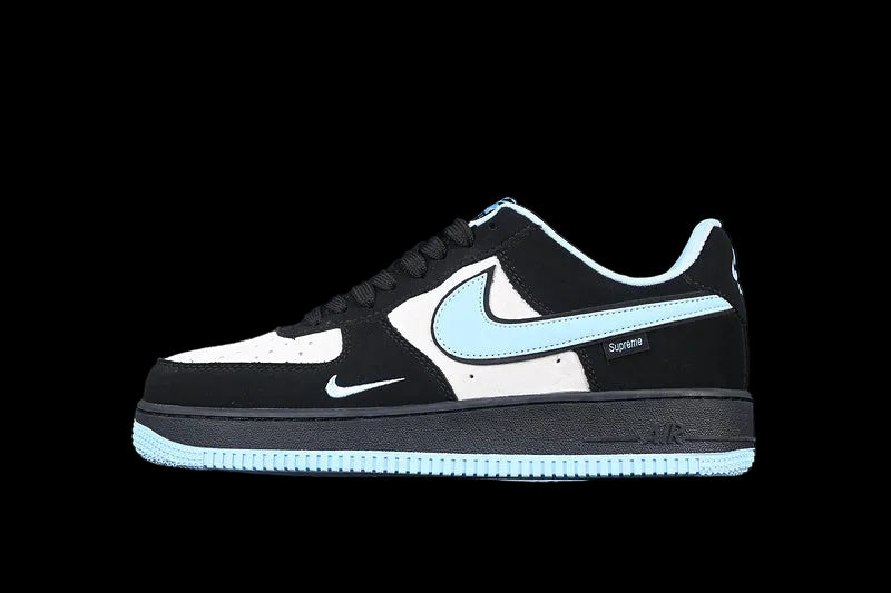Nike Air Force 1  "Black/White/Tourquise"