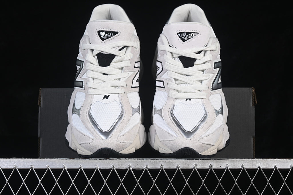 NB 9060 "White/Black/Metallic Silver"