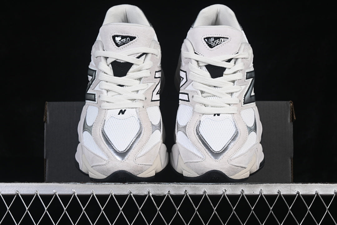 NB 9060 "White/Black/Metallic Silver"