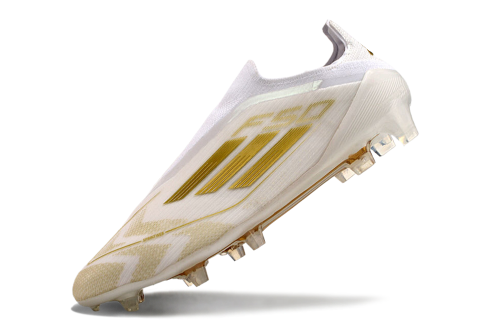 ADIDAS  F50 Elite Laceless FG "White/Gold"