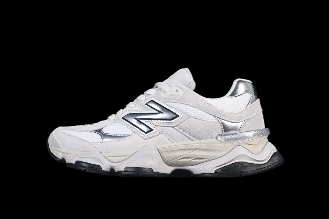 NB 9060 "White/Black/Metallic Silver"