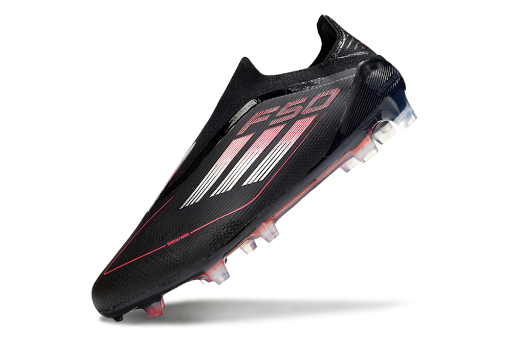ADIDAS  F50 Elite Laceless FG "Core Black Iron Metallic Lucid"