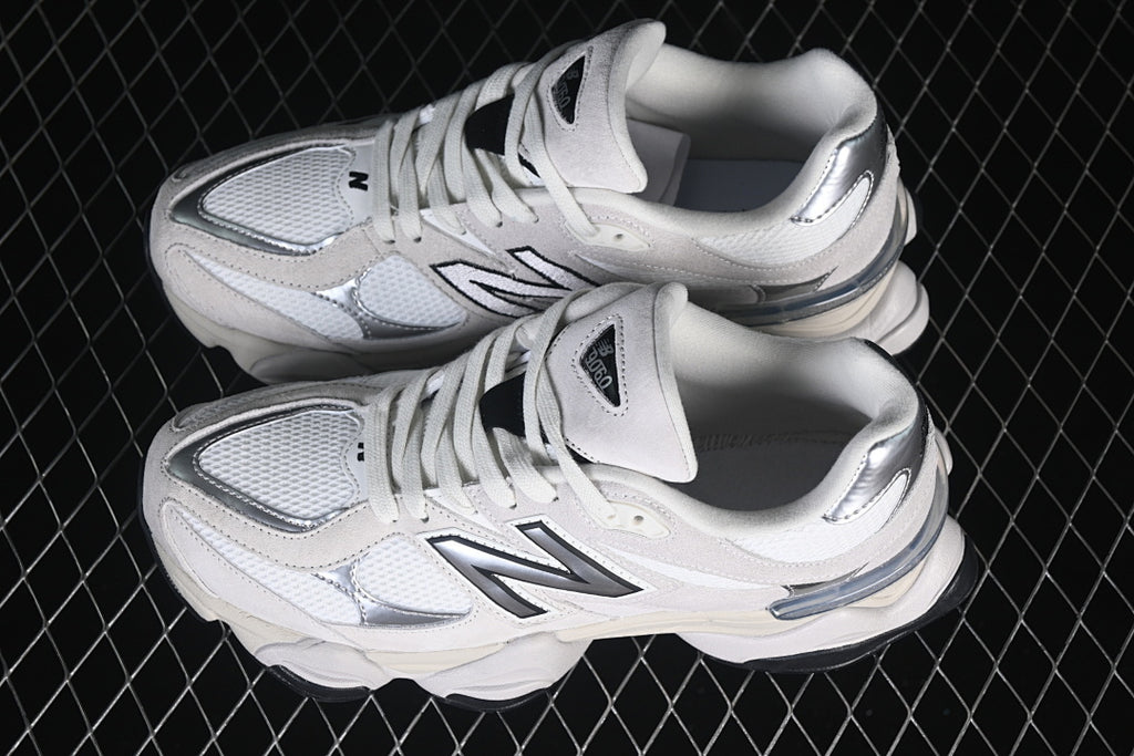 NB 9060 "White/Black/Metallic Silver"