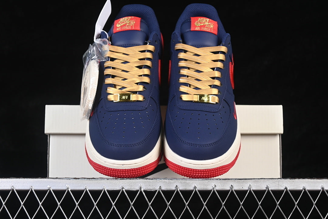 Nike Air Force 1  "Dark Blue/ Gold"