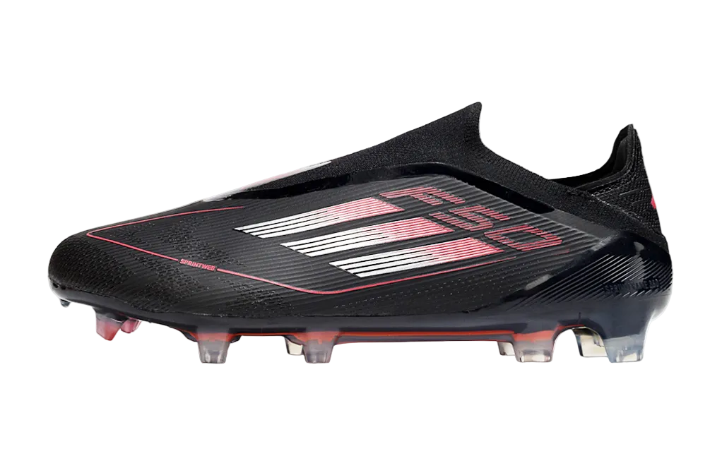 ADIDAS  F50 Elite Laceless FG "Core Black Iron Metallic Lucid"