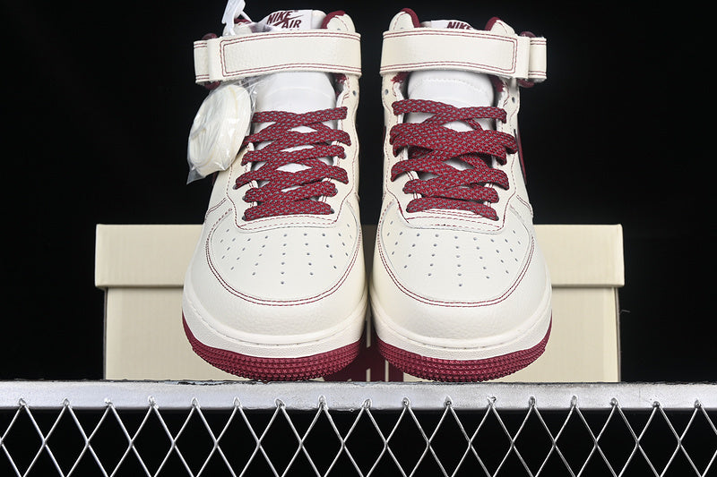 Nike Air Force 1 Mid "Black/Crimson"